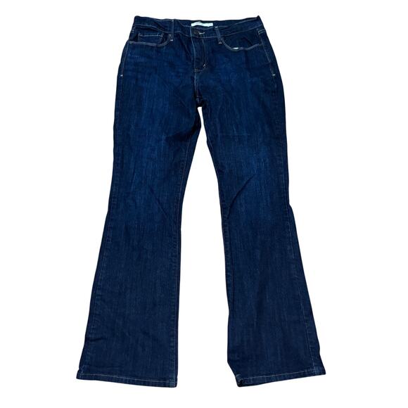 Levi's 515 Bootcut Jeans Mid-rise Dark Blue Denim Women's Sizw 10 W31-32 L30.5 - Picture 1 of 6